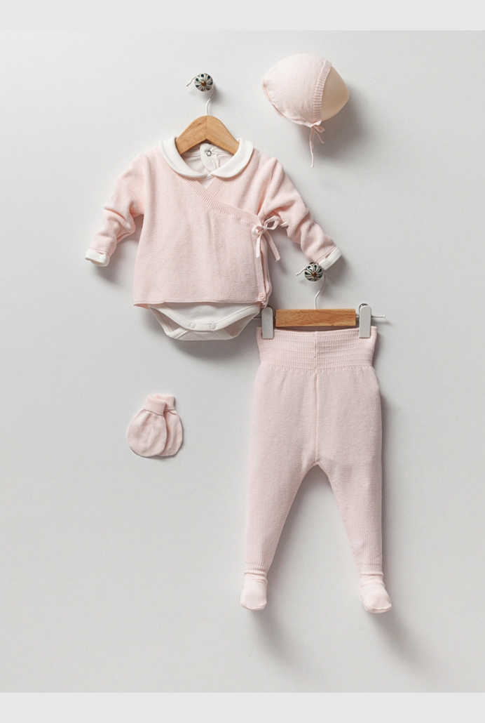 7084N KIZ 0-3 AY SELANİK ZIBIN SET PEMBE