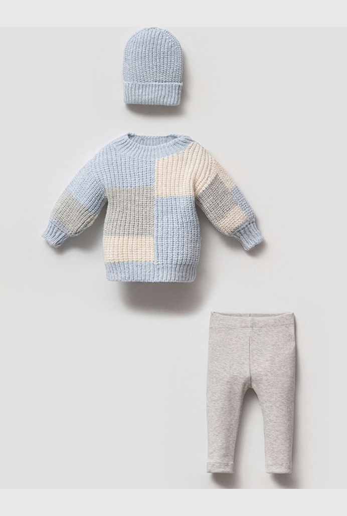 8184N ERKEK 3-6-9-12 AY GARNİLİ SELANİK TAKIM MAVİ