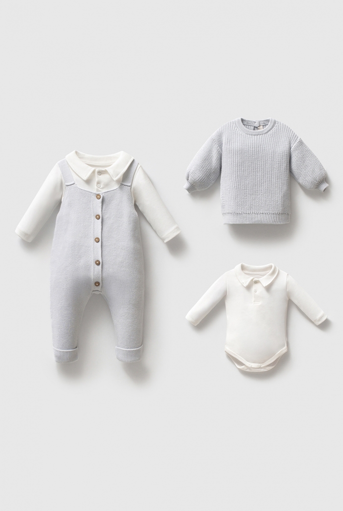 8277N ERKEK 3-6-9-12 AY SALOPETLİ TAKIM MAVİ