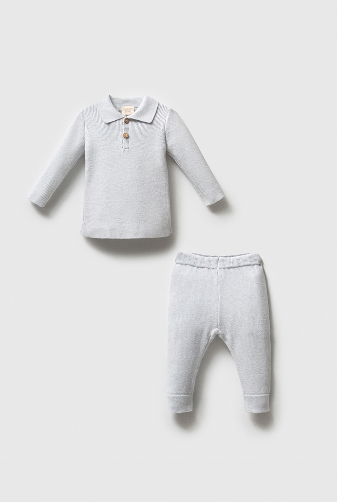 8288N ERKEK 3-6-9-12 AY POLO YAKA TAKIM MAVİ