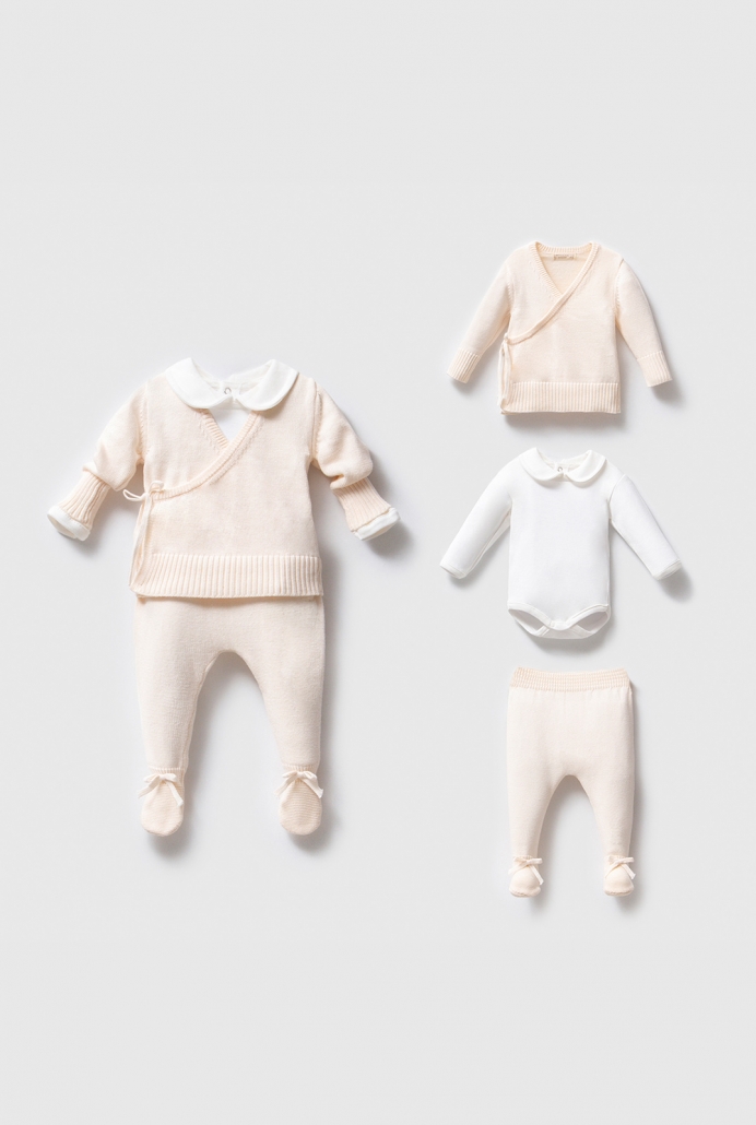 8321N KIZ 3-6-9-12 AY KRUVAZE TAKIM KREM