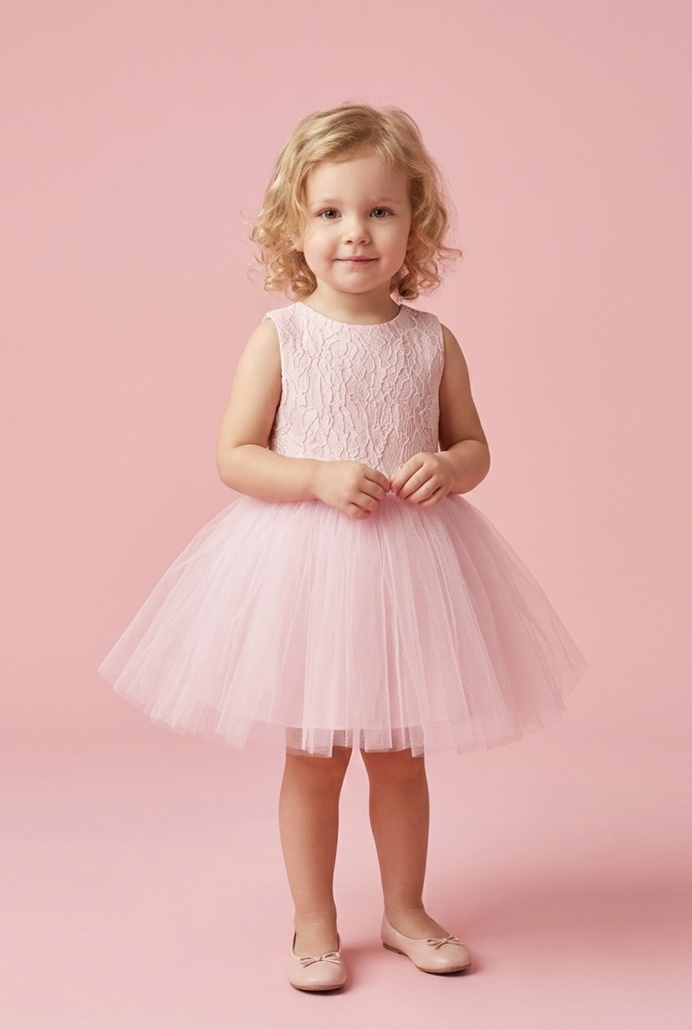 Bilge Pembe Tütü Etekli Elbise