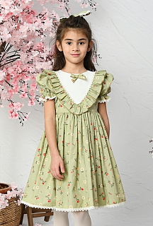 Yeşim 1-10 Yaş Poplin Elbise