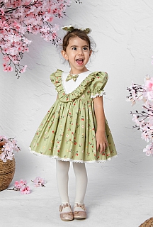 Yeşim 1-10 Yaş Poplin Elbise